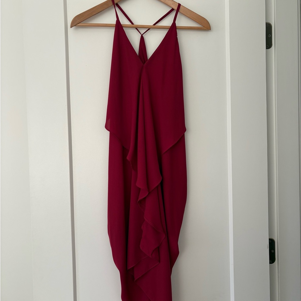 Flirty Magenta Flowy Dress